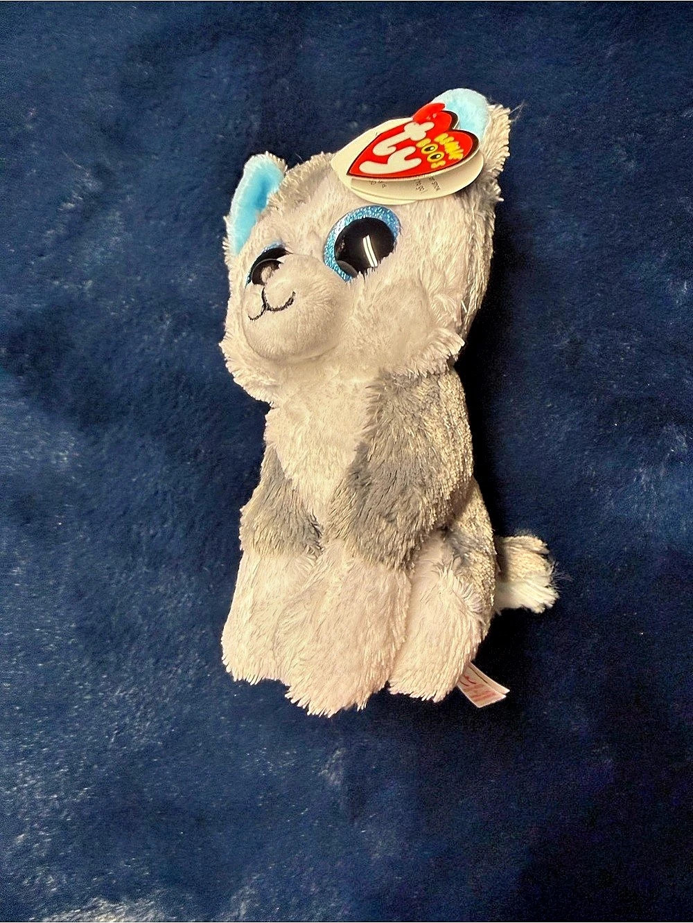 Ty Slush the Husky Gray & White Plush Stuffed Animal
